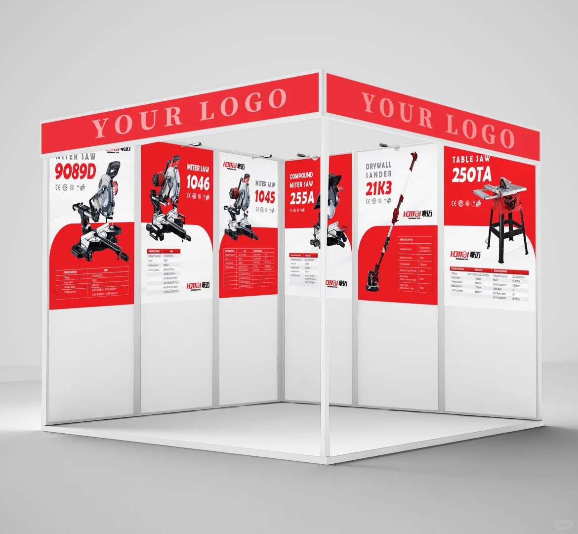 红色工业风展台设计，太酷了！