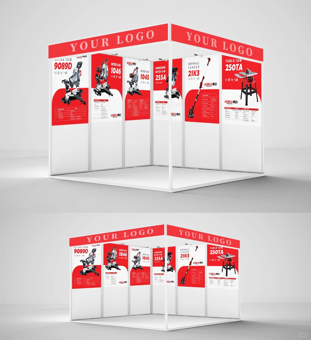 红色工业风展台设计，太酷了！