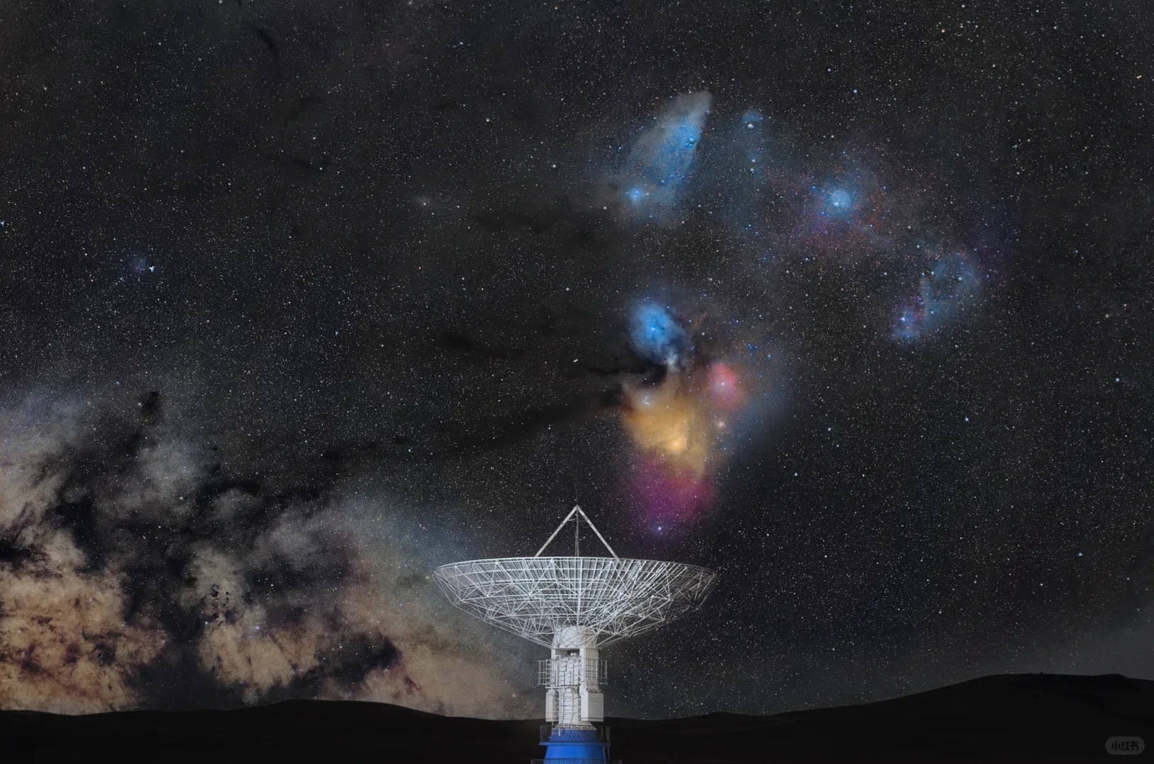 调色盘下的明安图天文台