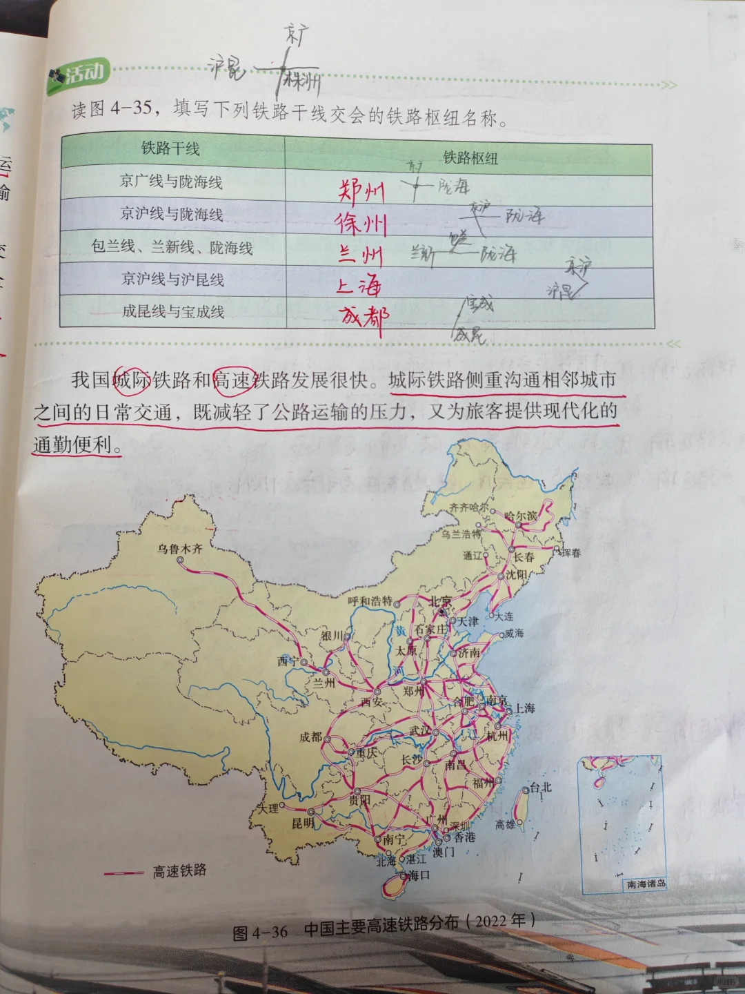 新湘教版八上地理 中国的交通运输业