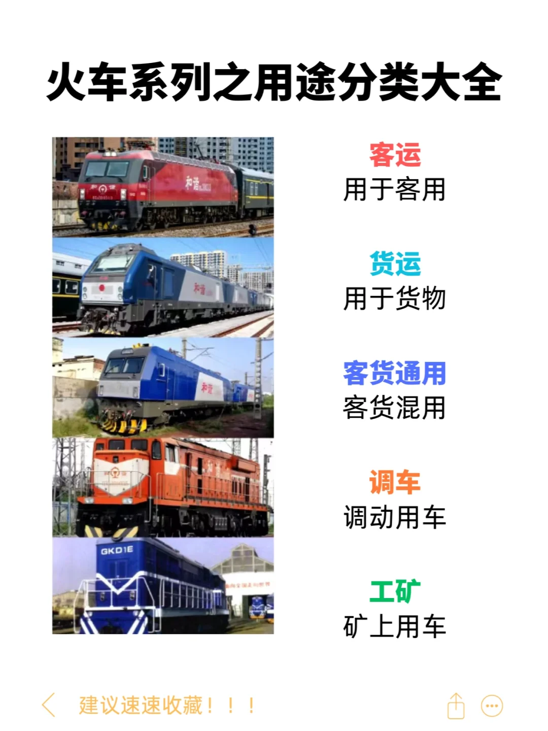 这些铁路机车你见过几种？冷知识拉满！