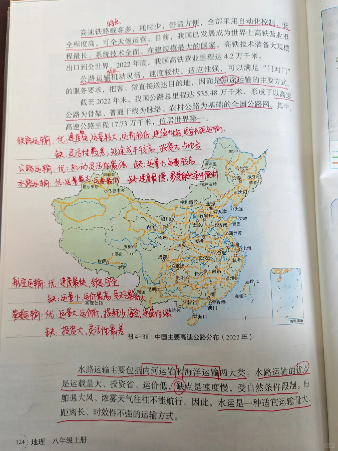 新湘教版八上地理 中国的交通运输业