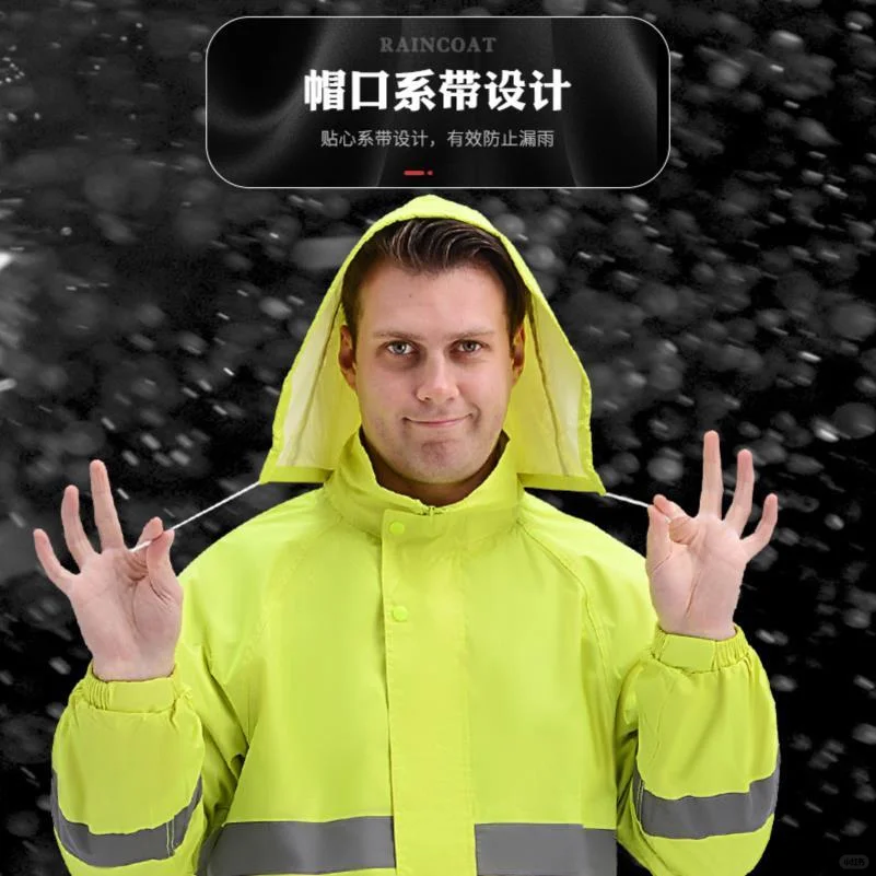 跨境制作反光pvc雨衣 交通执勤户外环卫