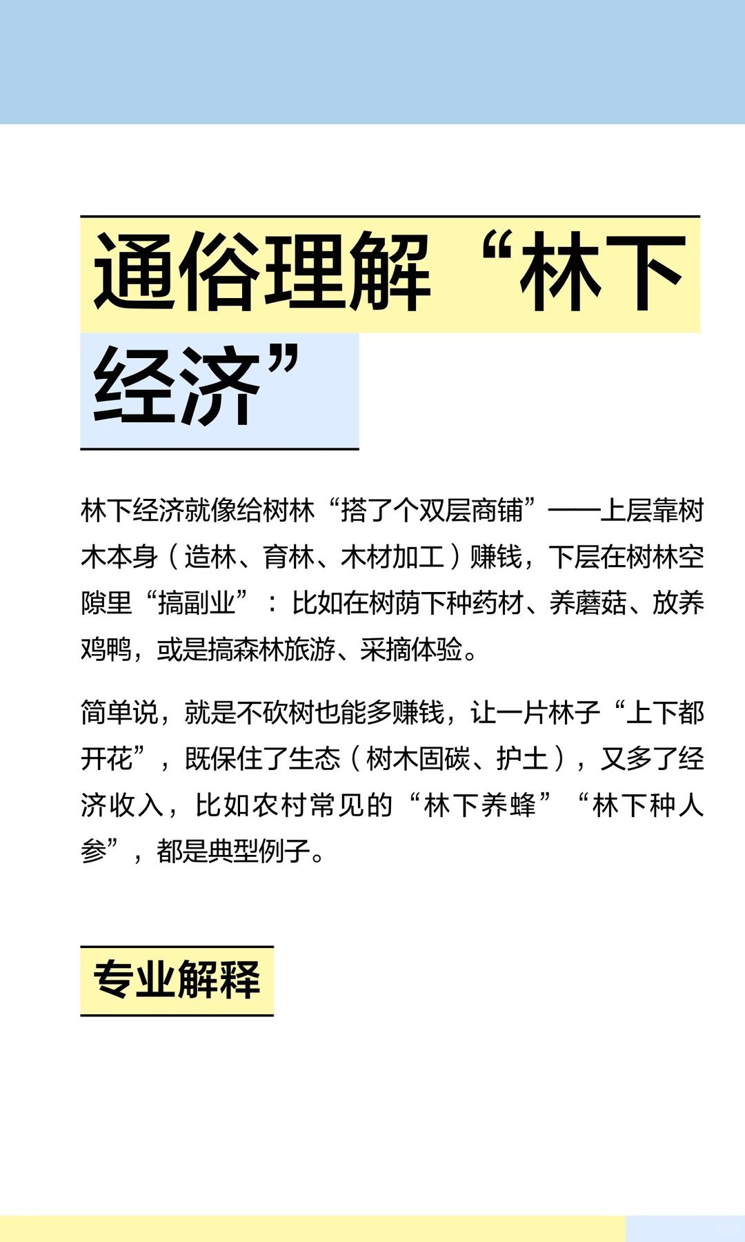 通俗理解“林下经济”