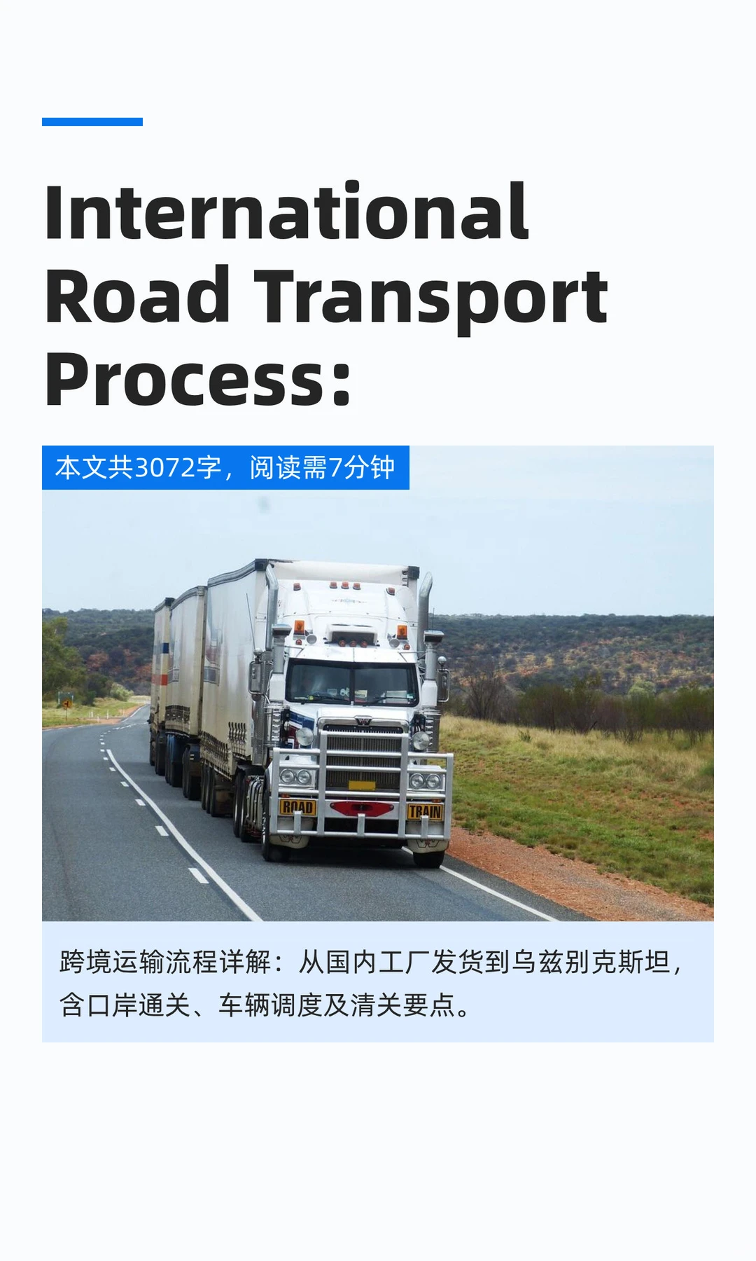 International Road Transport Process:
