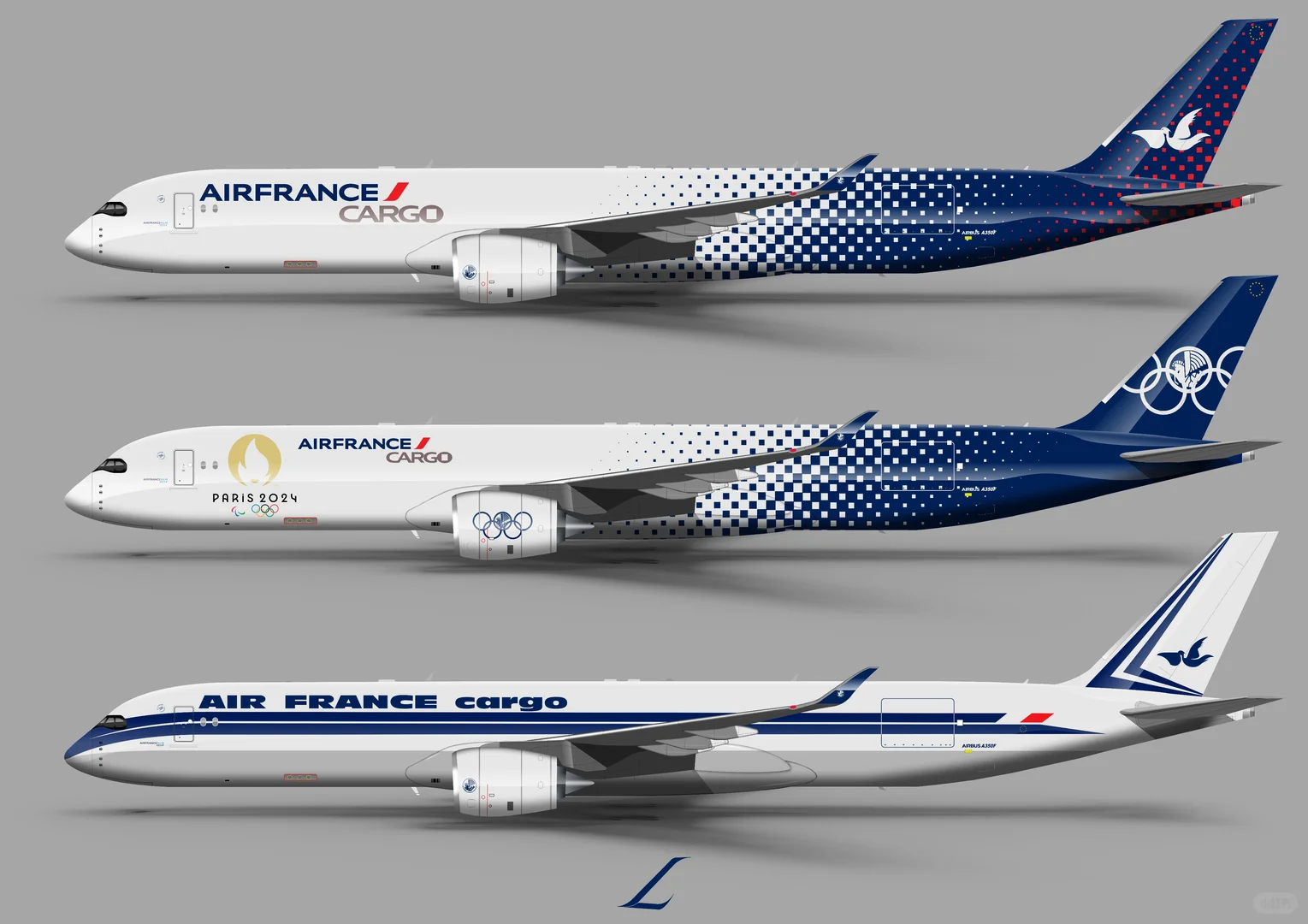 A350F不同的飞机涂装