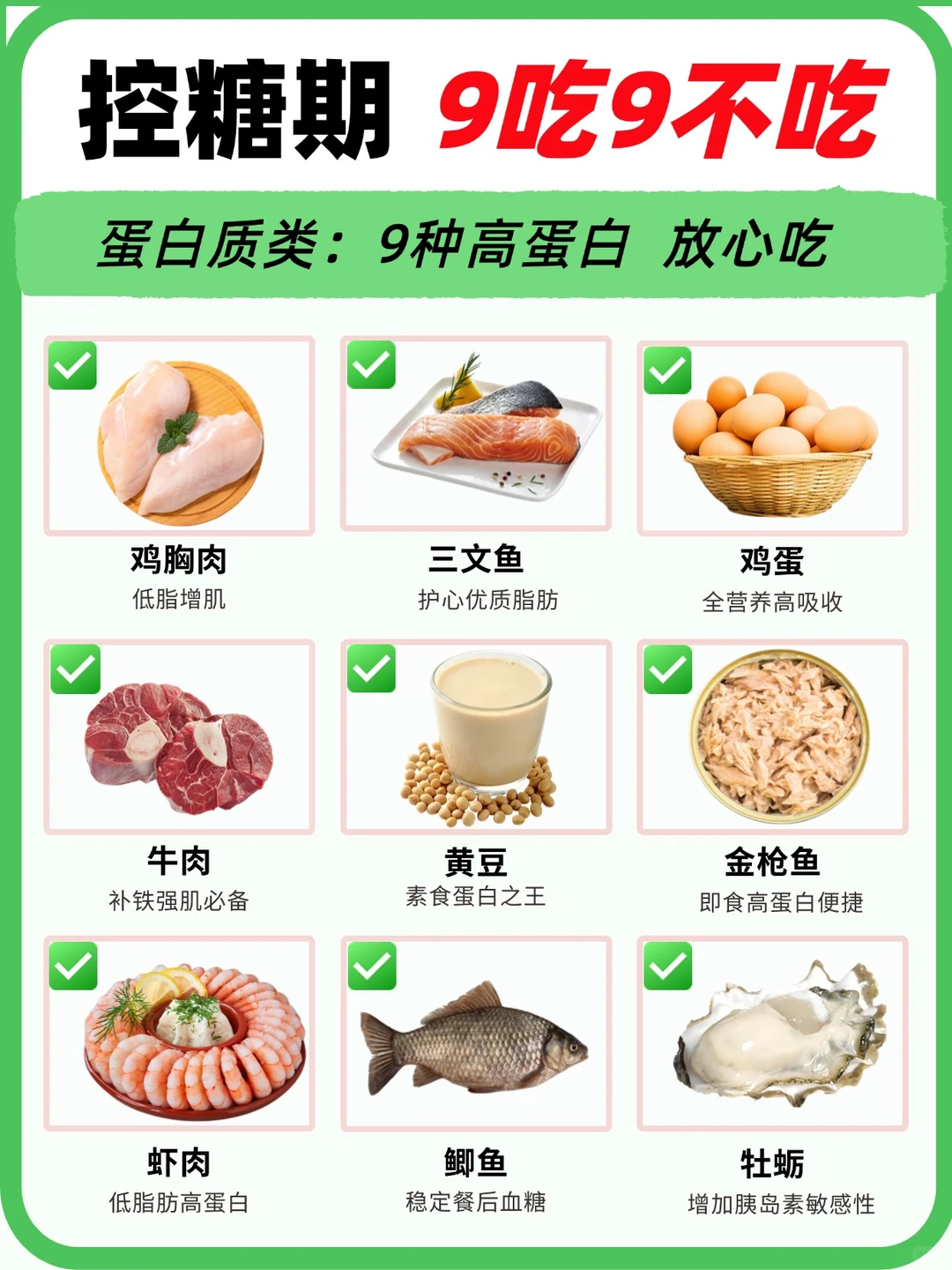 控糖期9吃9不吃！赶紧收藏起来！