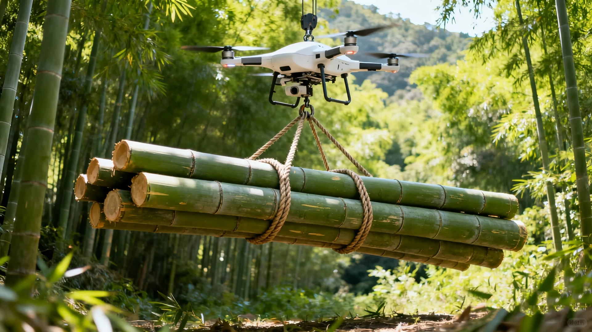 无人机飞手，吊运毛竹项目，老手速来！