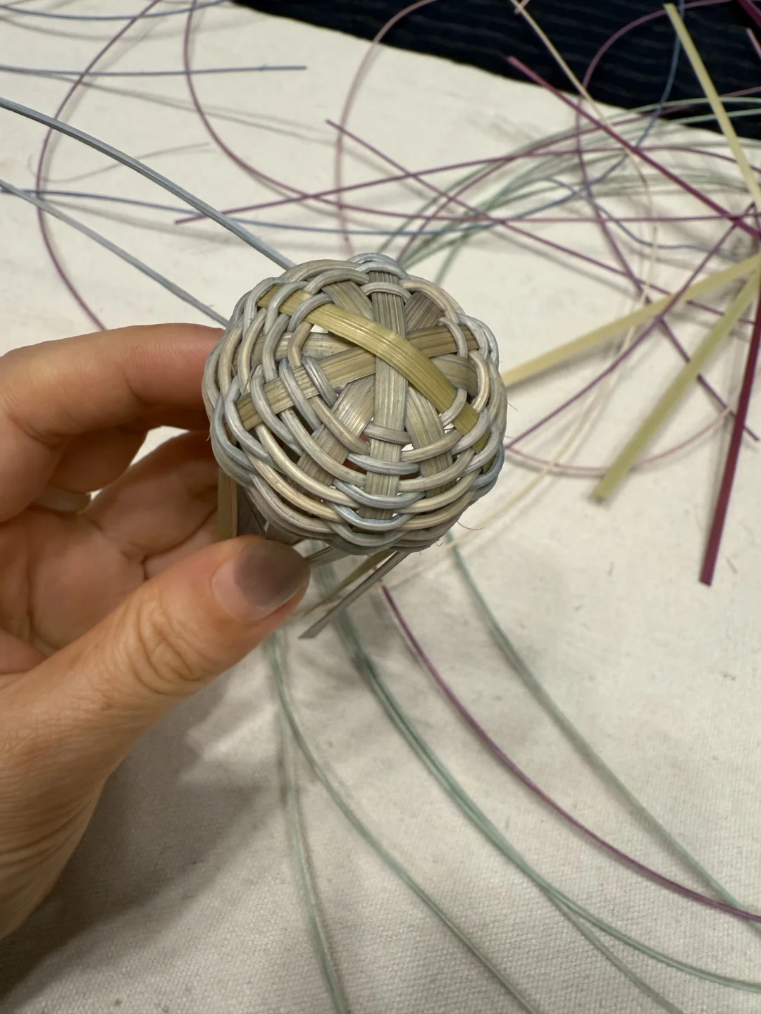 非遗竹编小香囊挂件～～～?