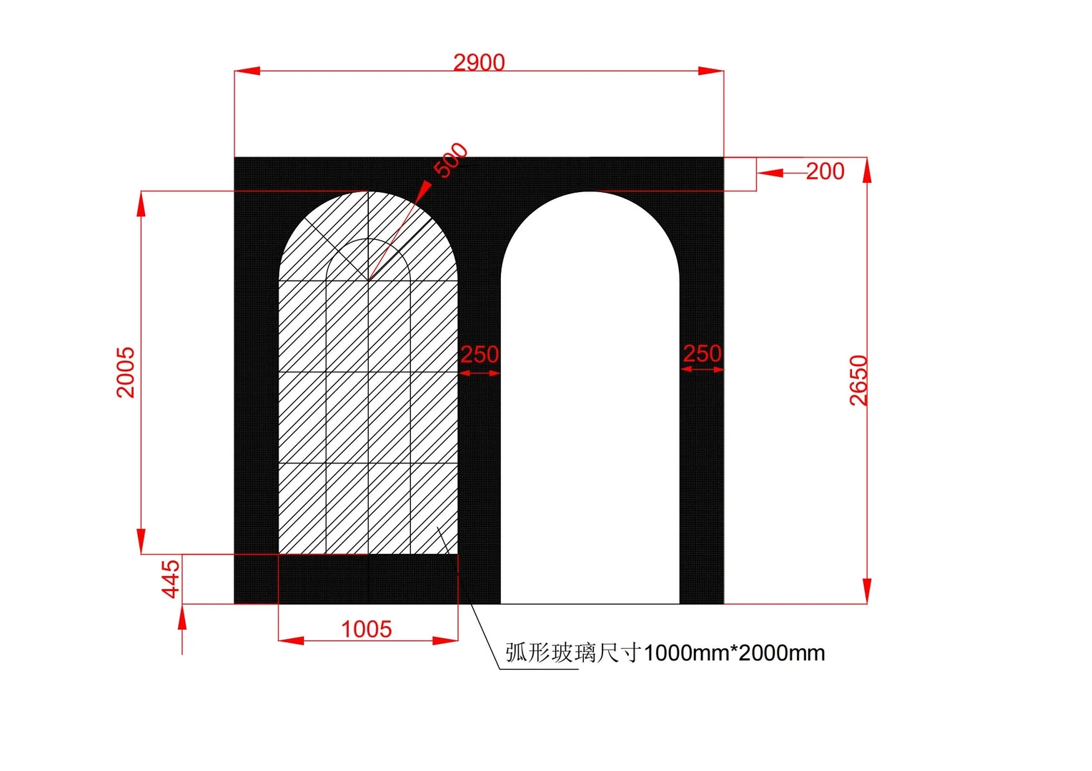 ??♀️拱形玻璃隔断常见问题答疑|附尺寸图