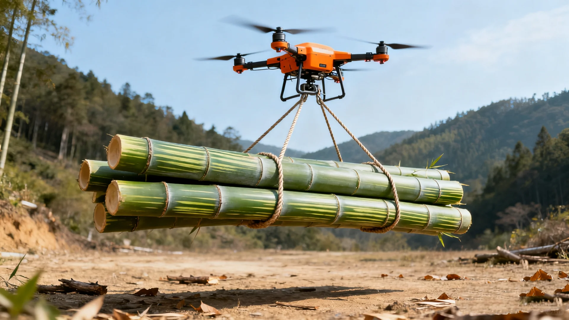 无人机飞手，吊运毛竹项目，老手速来！