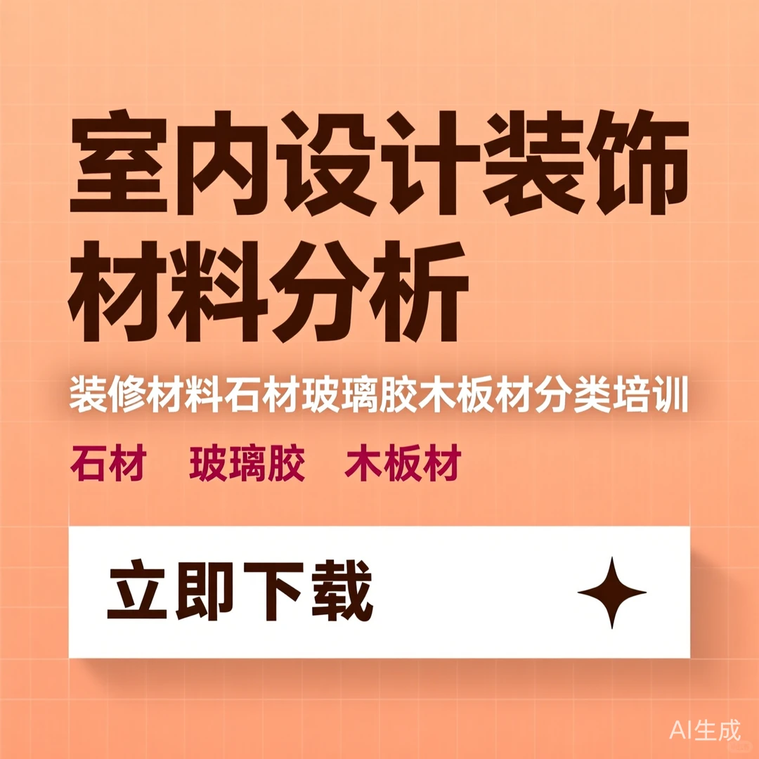 室内设计材料解析：石材玻璃胶木板材分类