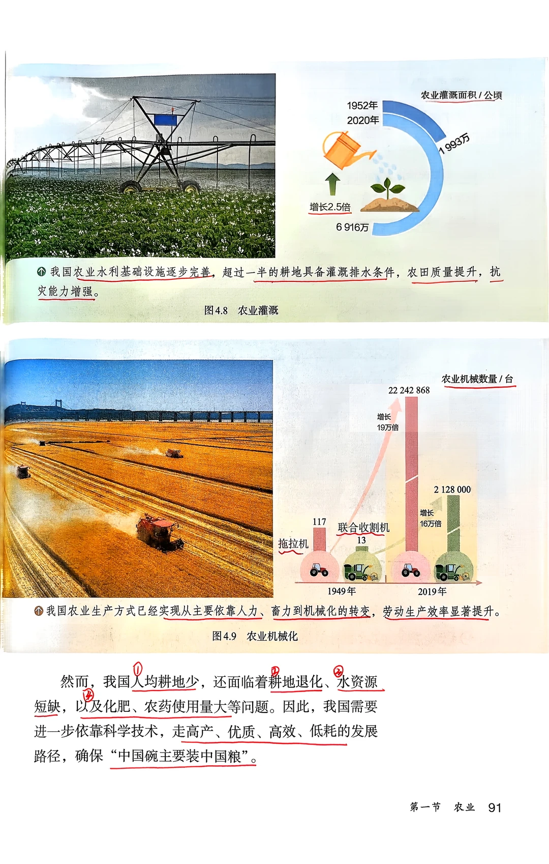 人教版八上地理《农业》备课笔记