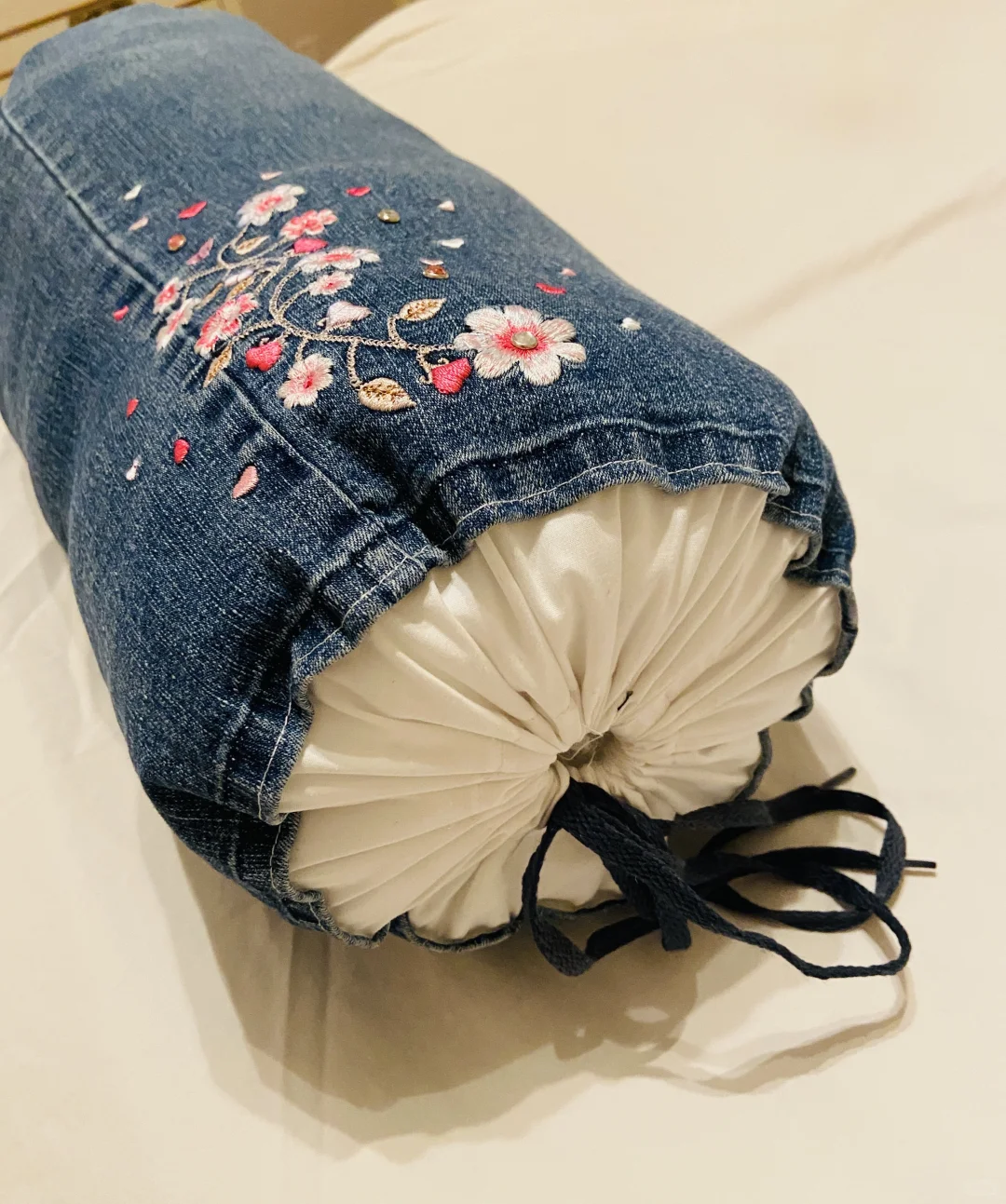 旧物改造：旧牛仔裤（3）-抱枕