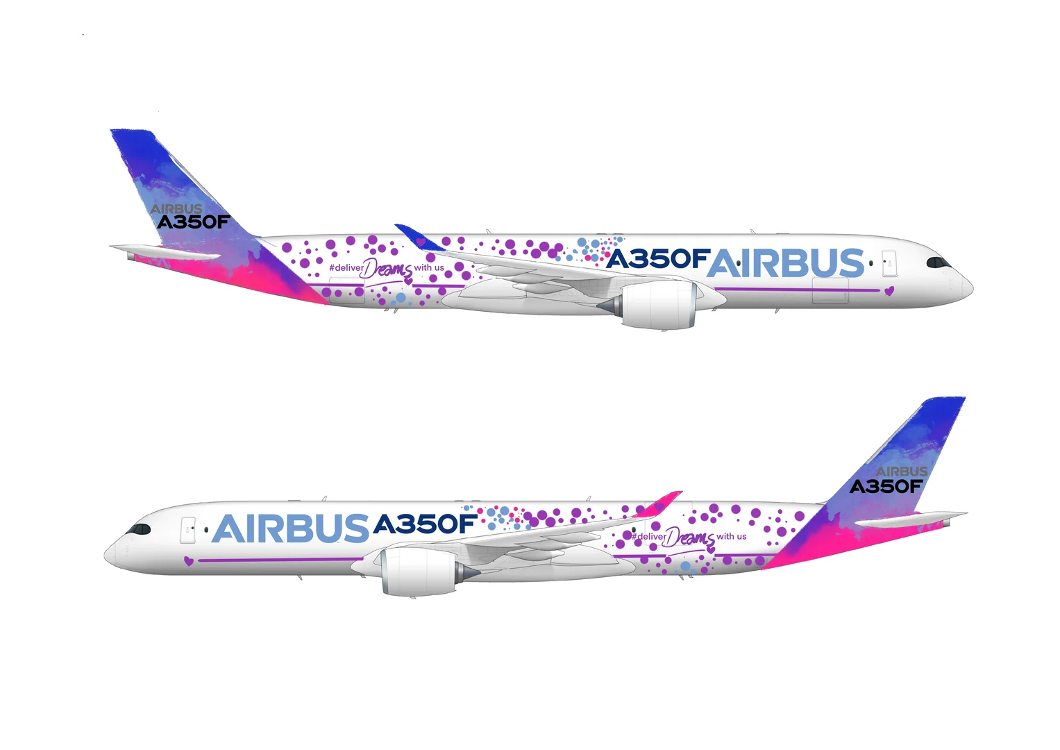 A350F不同的飞机涂装