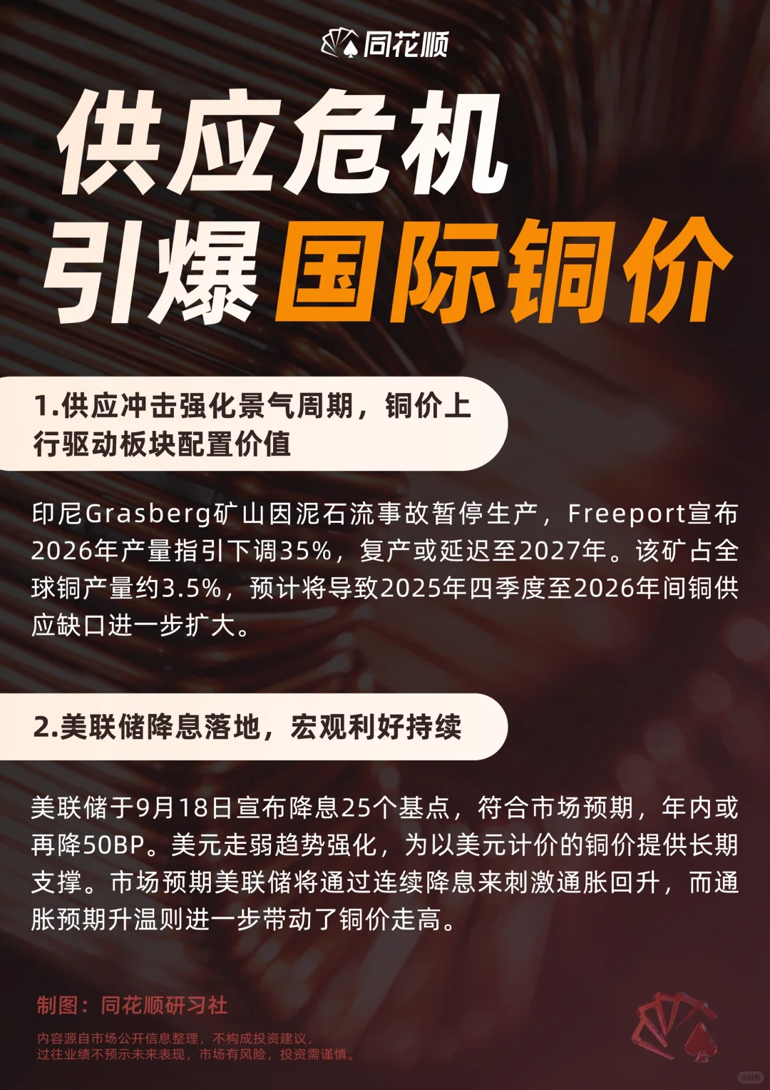 供应危机引爆国际铜价❗️