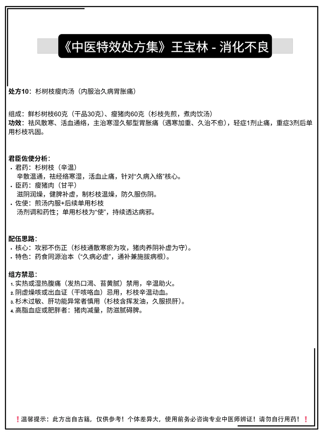 《中医特效处方集》王宝林-消化不良