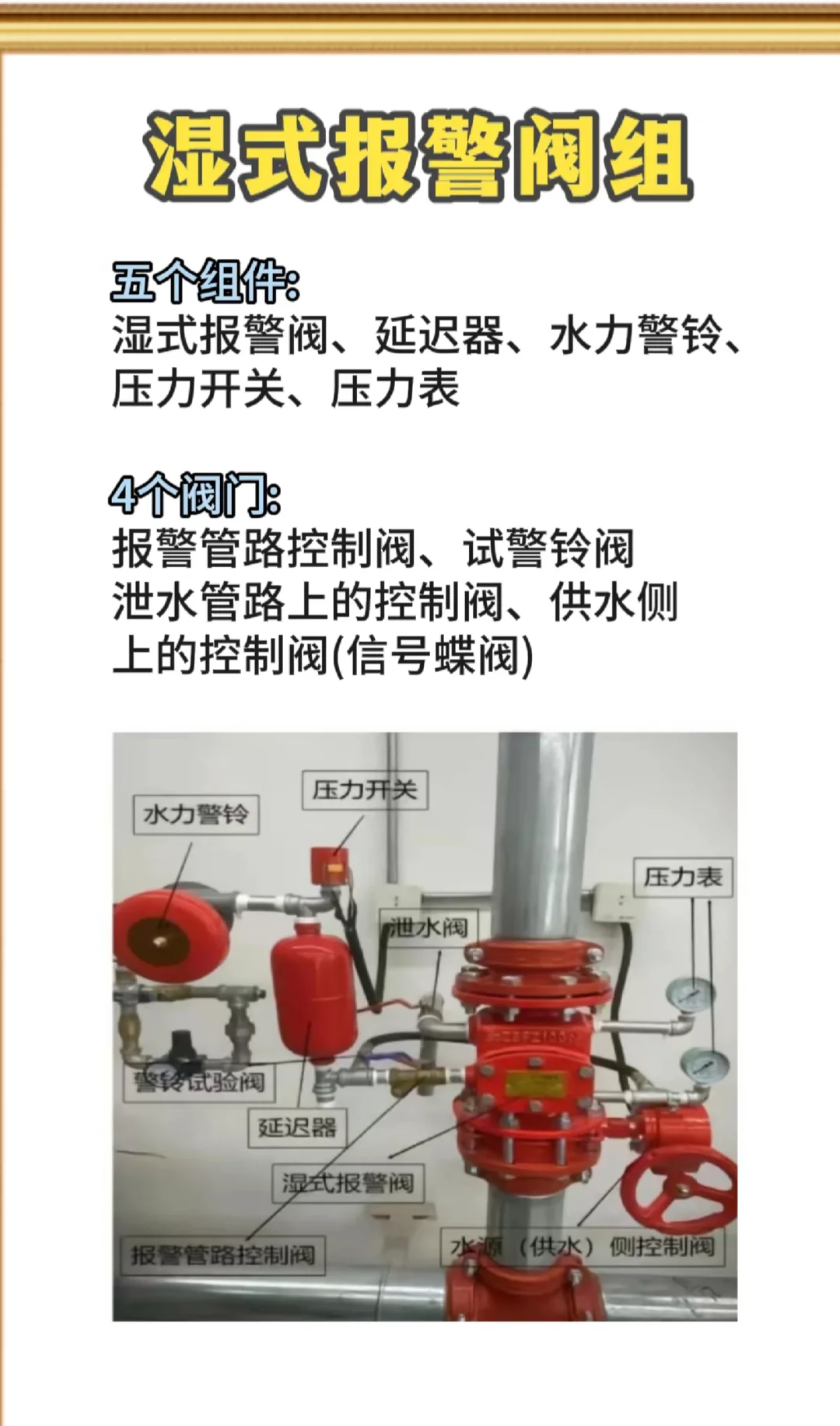 报警阀组的线下实操考点