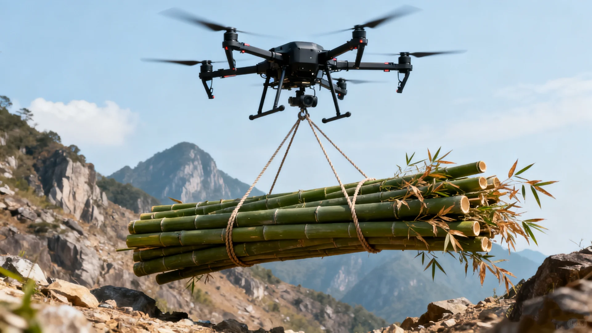 无人机飞手，吊运毛竹项目，老手速来！