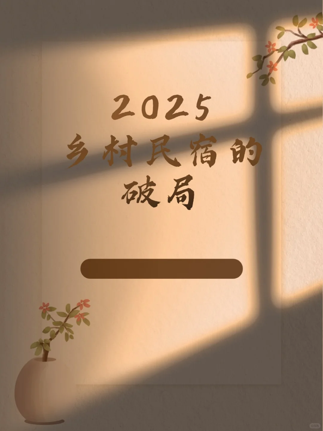 2025年乡村民宿的破局