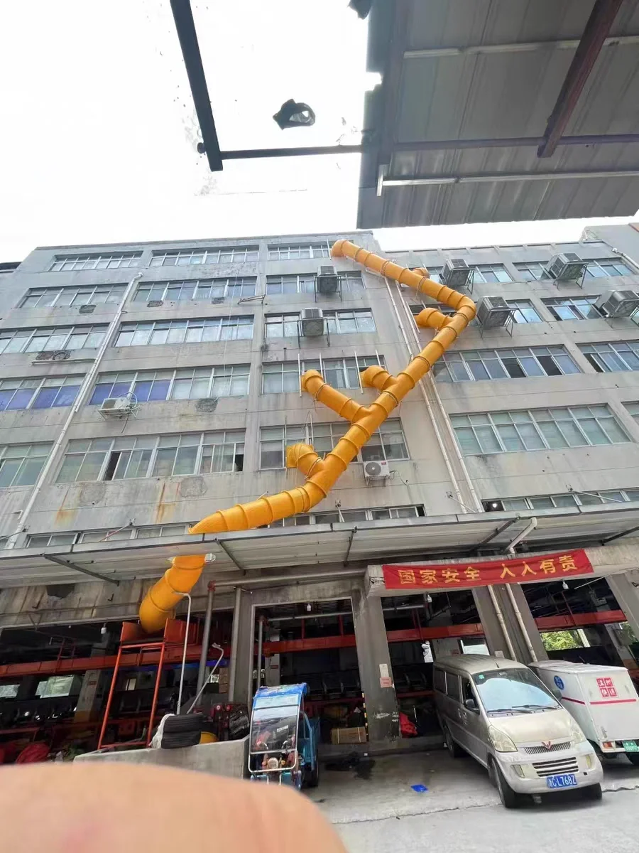 快递滑梯分拣传送带管道