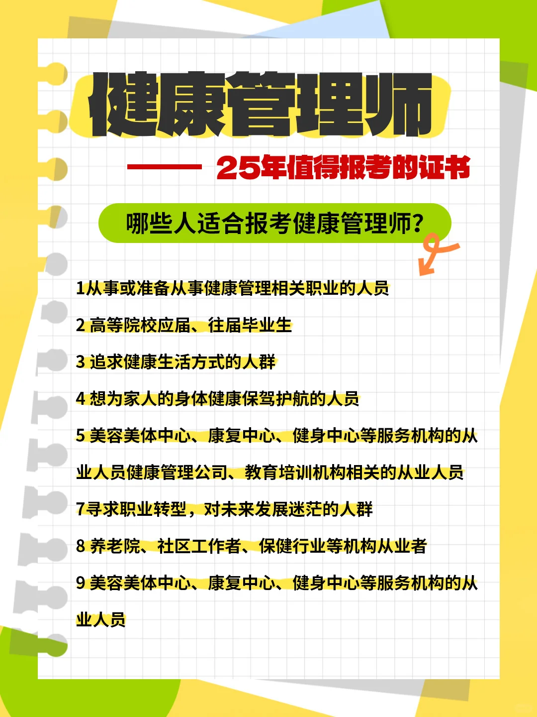 25年值得报考的证书-健康管理师，了解一下
