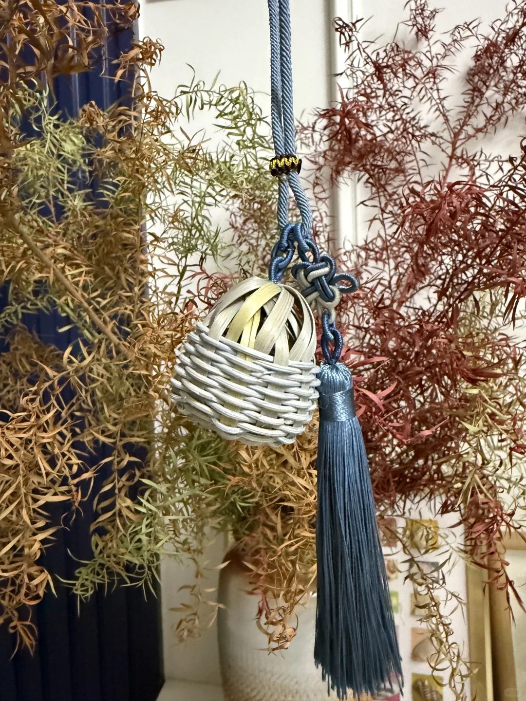 非遗竹编小香囊挂件～～～?