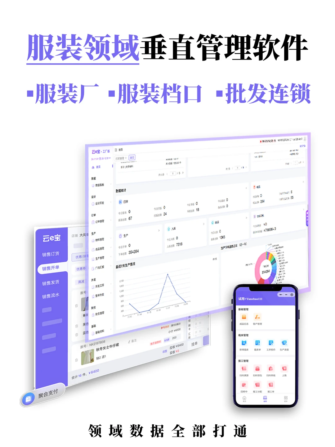 服装领域前店后厂erp管理软件
