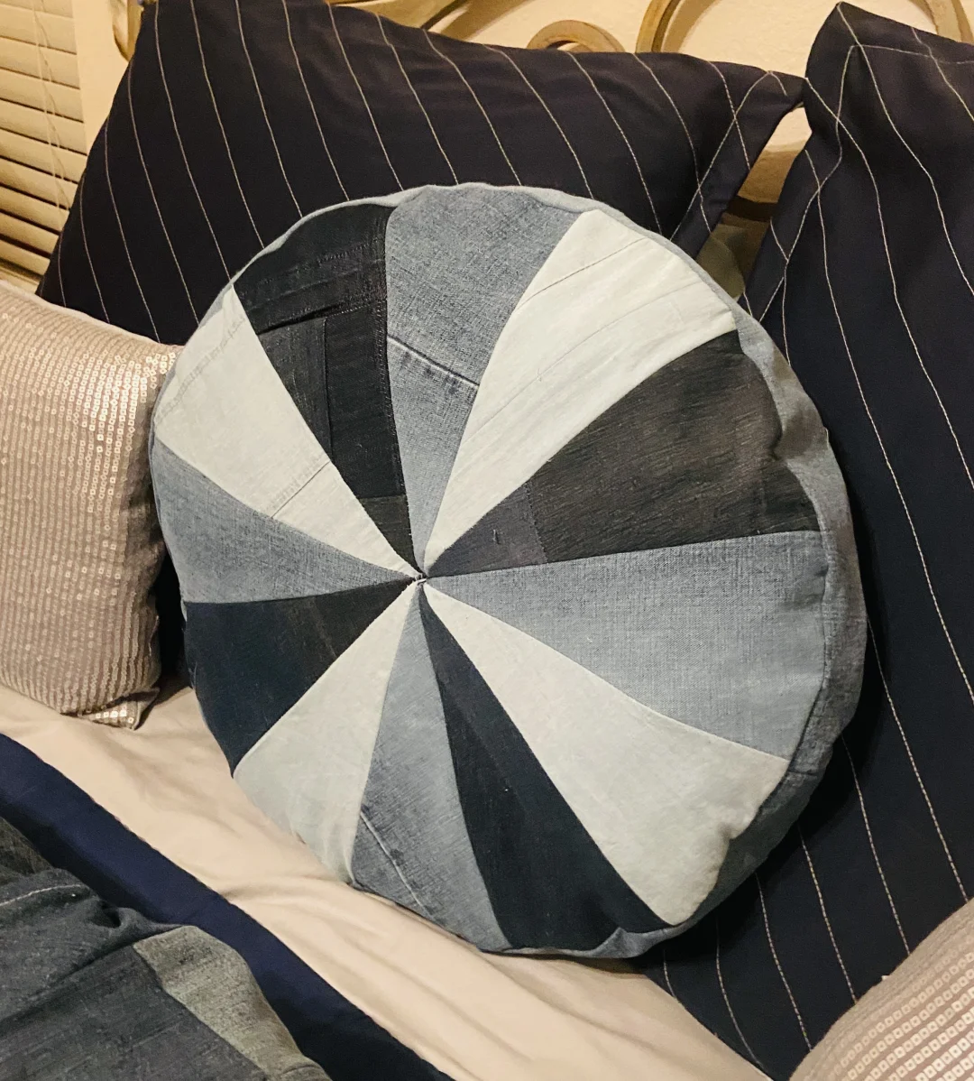 旧物改造：旧牛仔裤（3）-抱枕