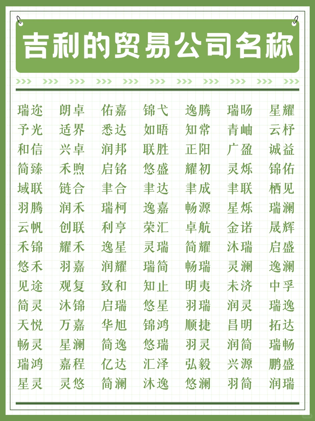 吉利又招财的贸易公司名称，而且新颖有创意