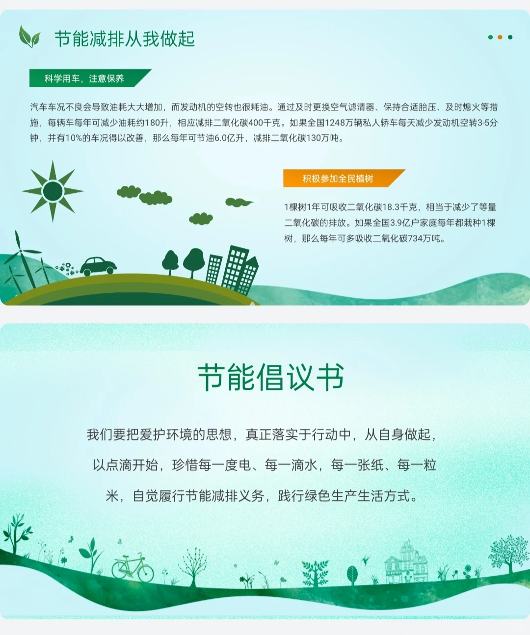 节能减碳主题课件