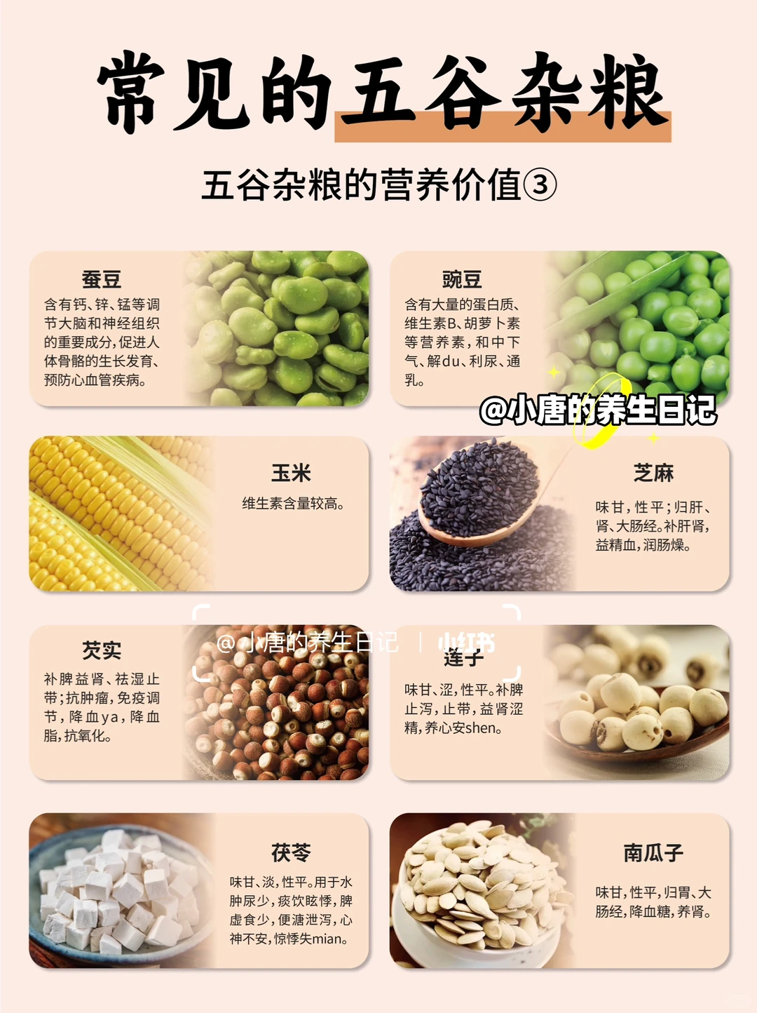 常见的五谷杂粮及营养价值