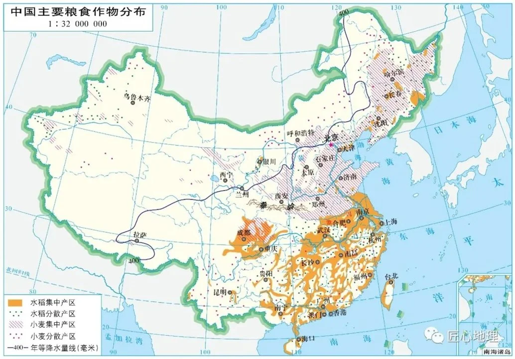我国主要粮食作物分布在这里