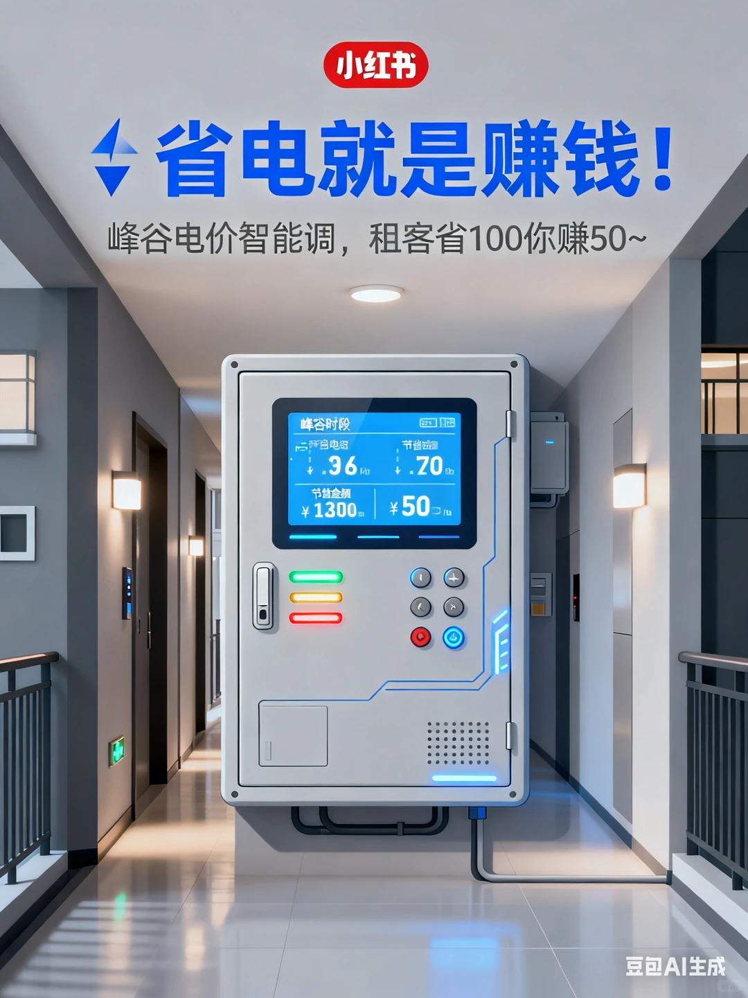 公寓智能电表峰谷调节！租客省你也赚