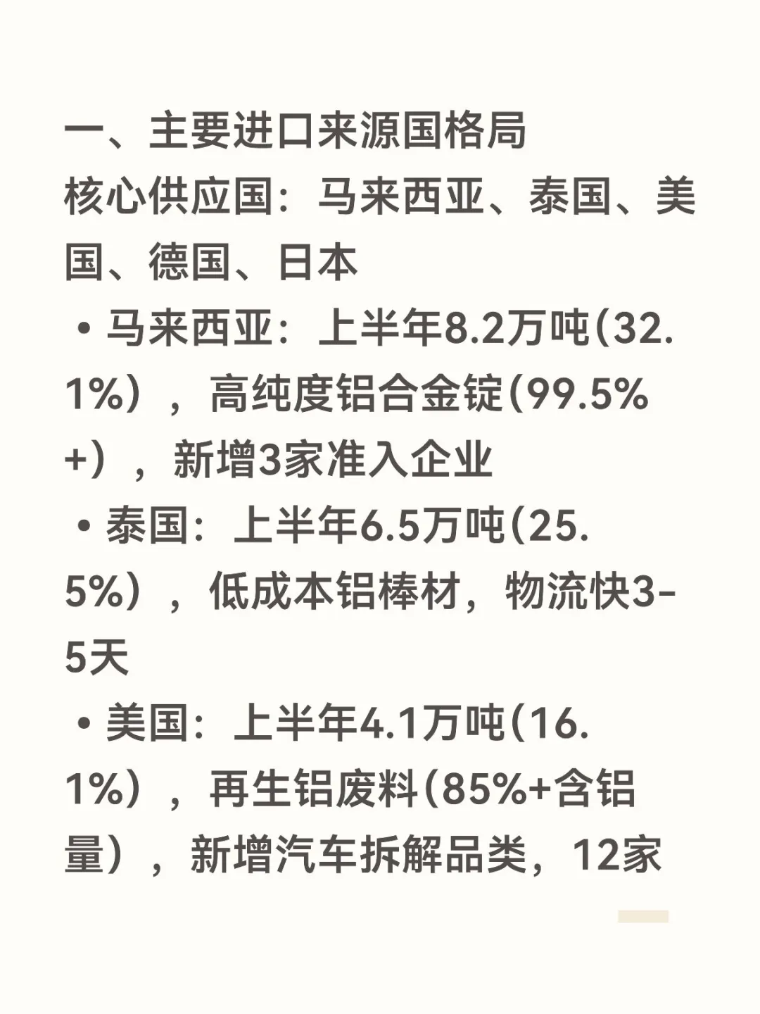 每天了解一款进口产品 - 再生铝