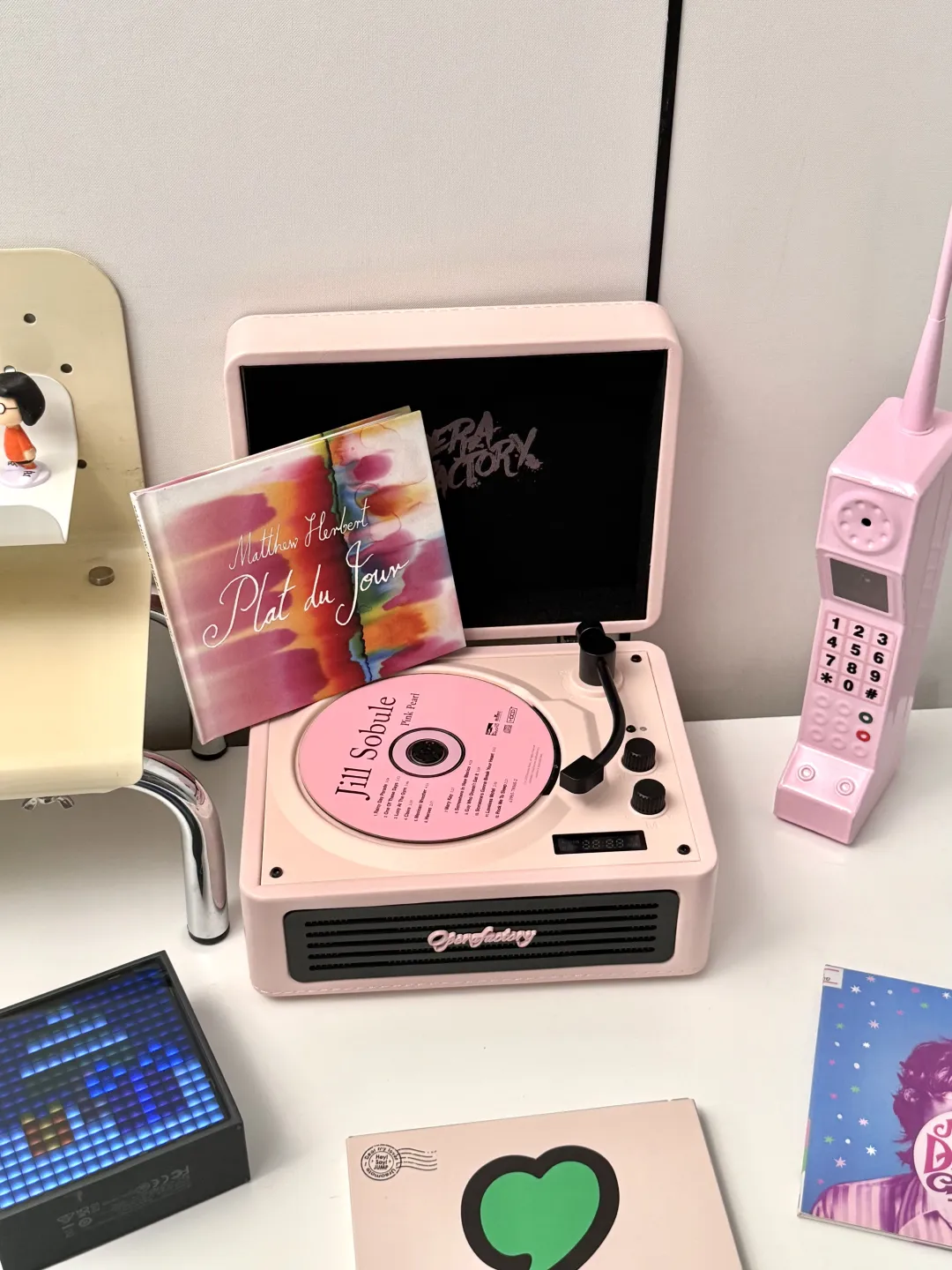 终于等到我心心念念的CD机了?粉粉的好美