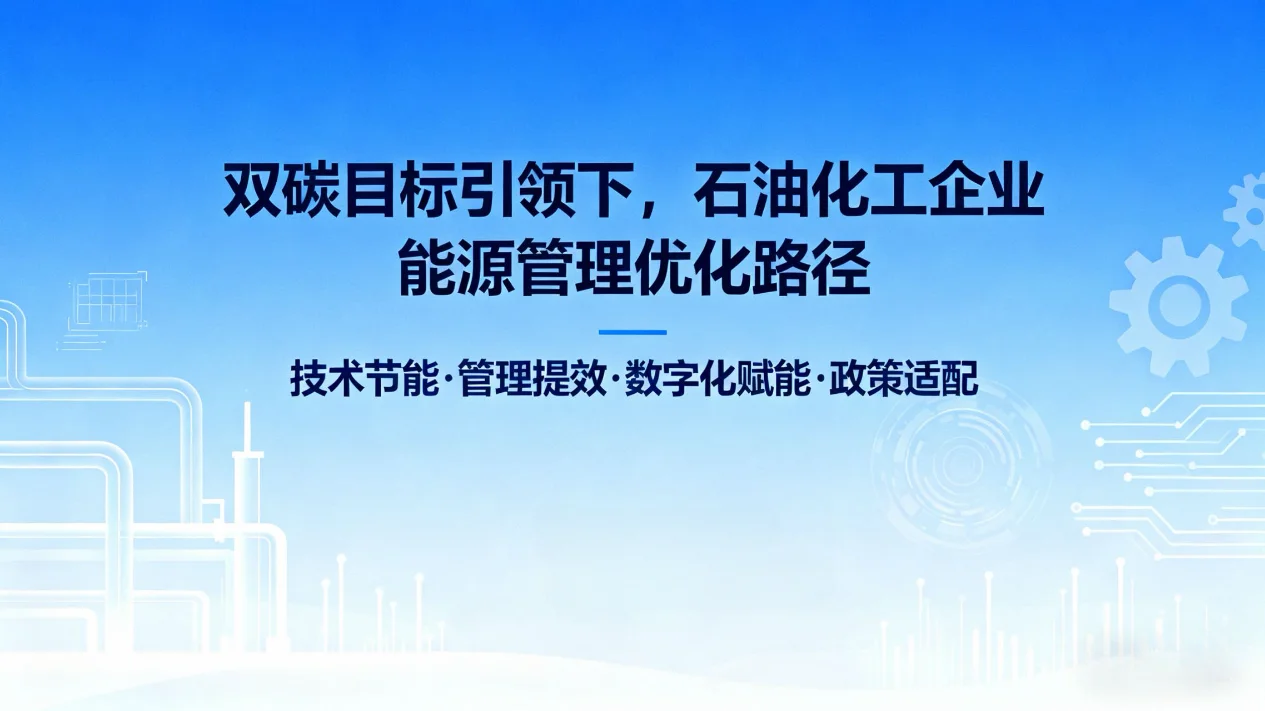 石油化工企业如何优化能源管理？
