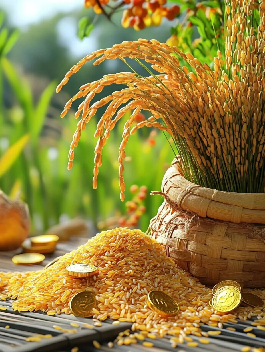 稻谷飘香，五谷丰收，满载而归！