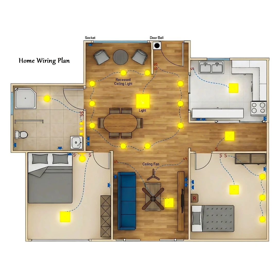 住宅电气平面图对应的加州住宅电气规范
