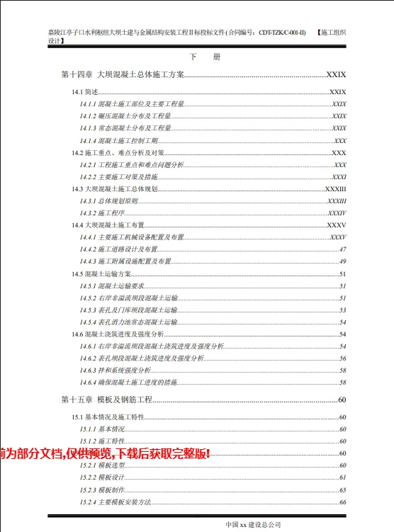 大坝土建与金属结构安装工程480