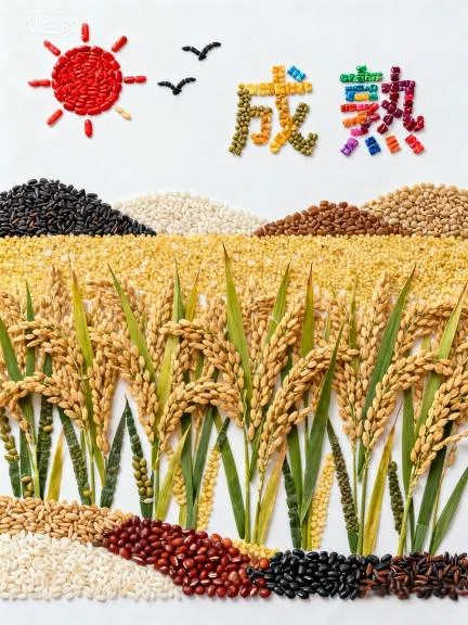 挑战五谷杂粮拼贴画596天|第45个世界粮食日