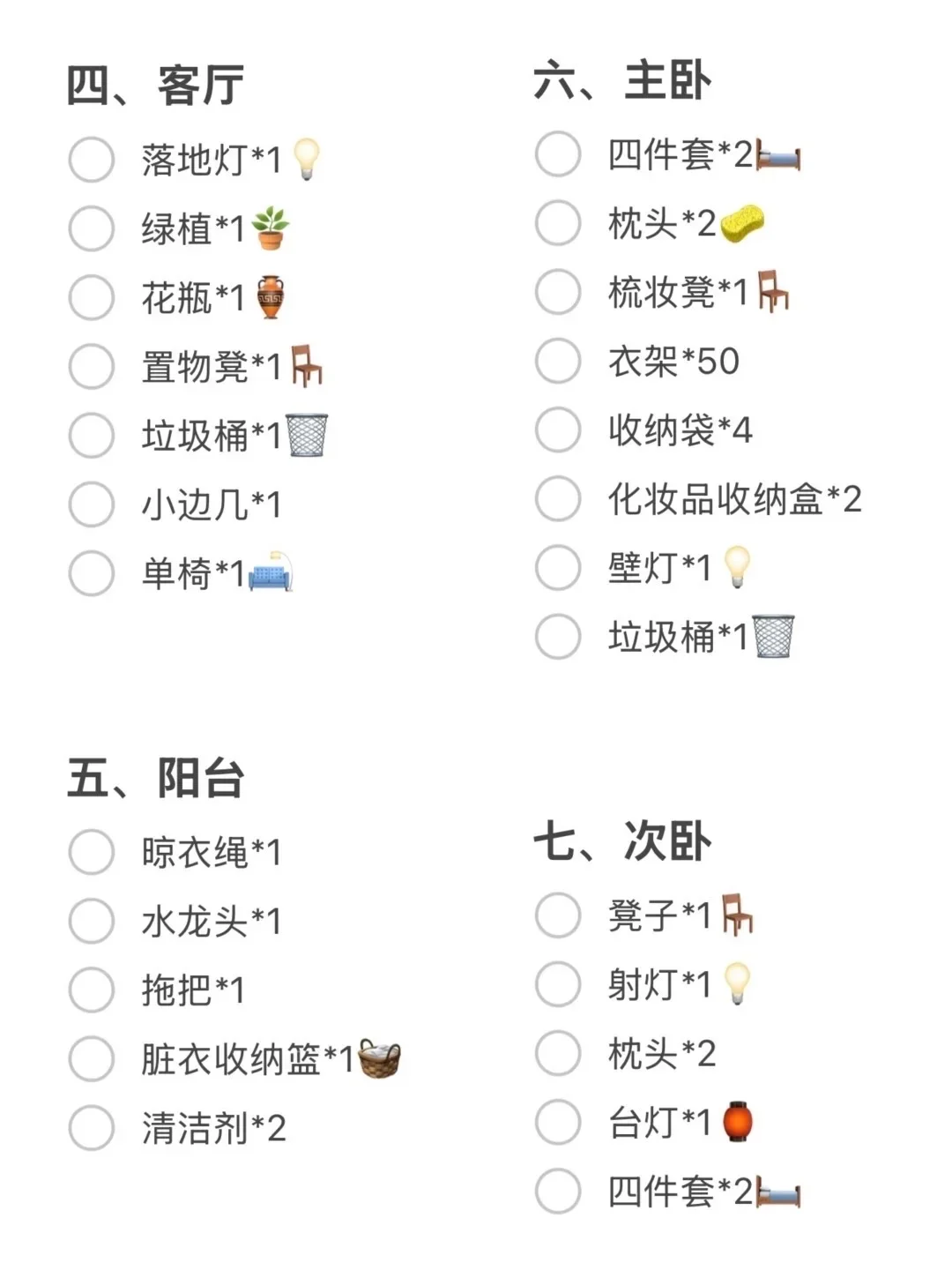 突然发现新家入住清单的重要性了…