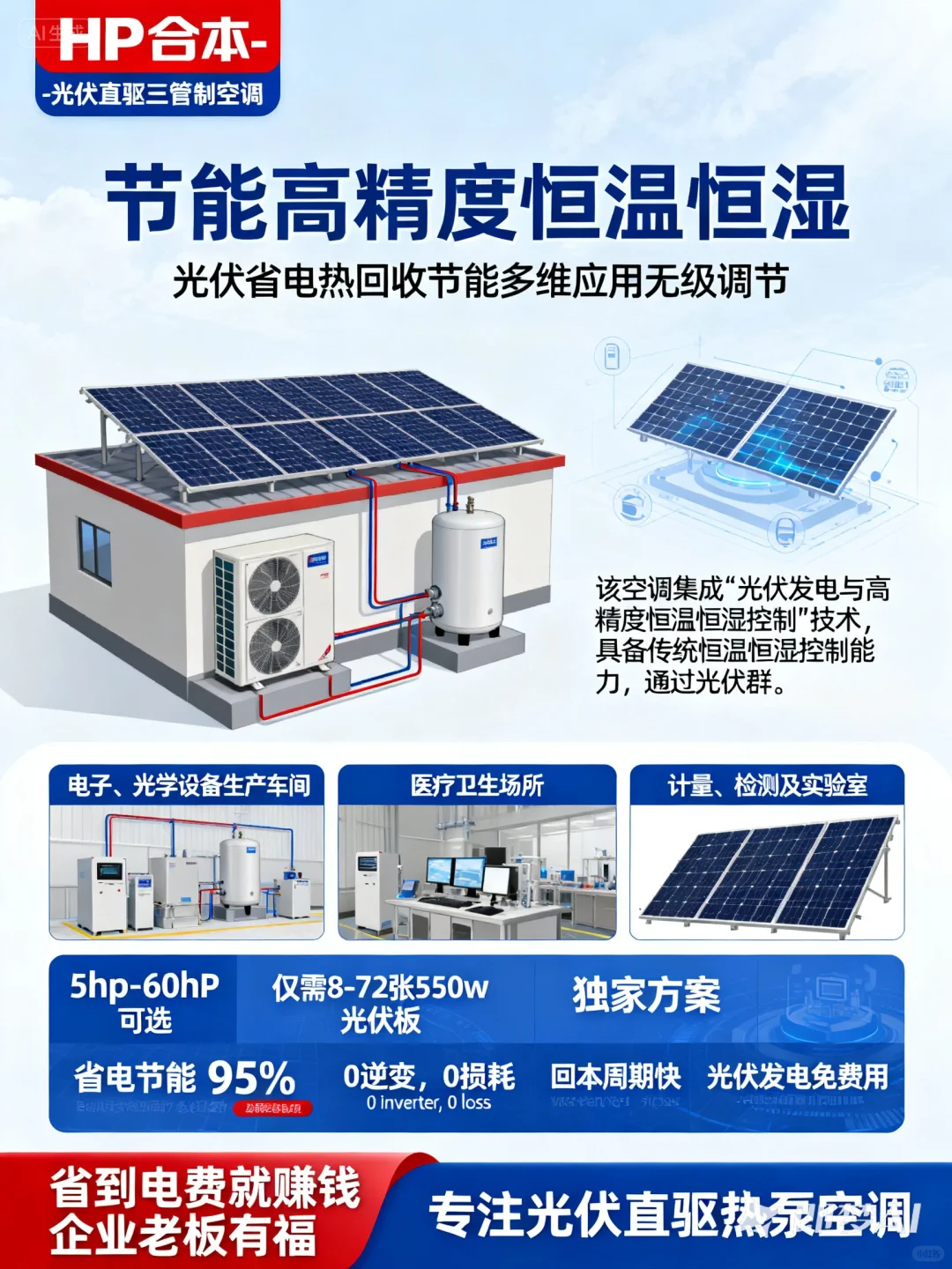 这款创新型光伏直驱空调系统，完美融合了清