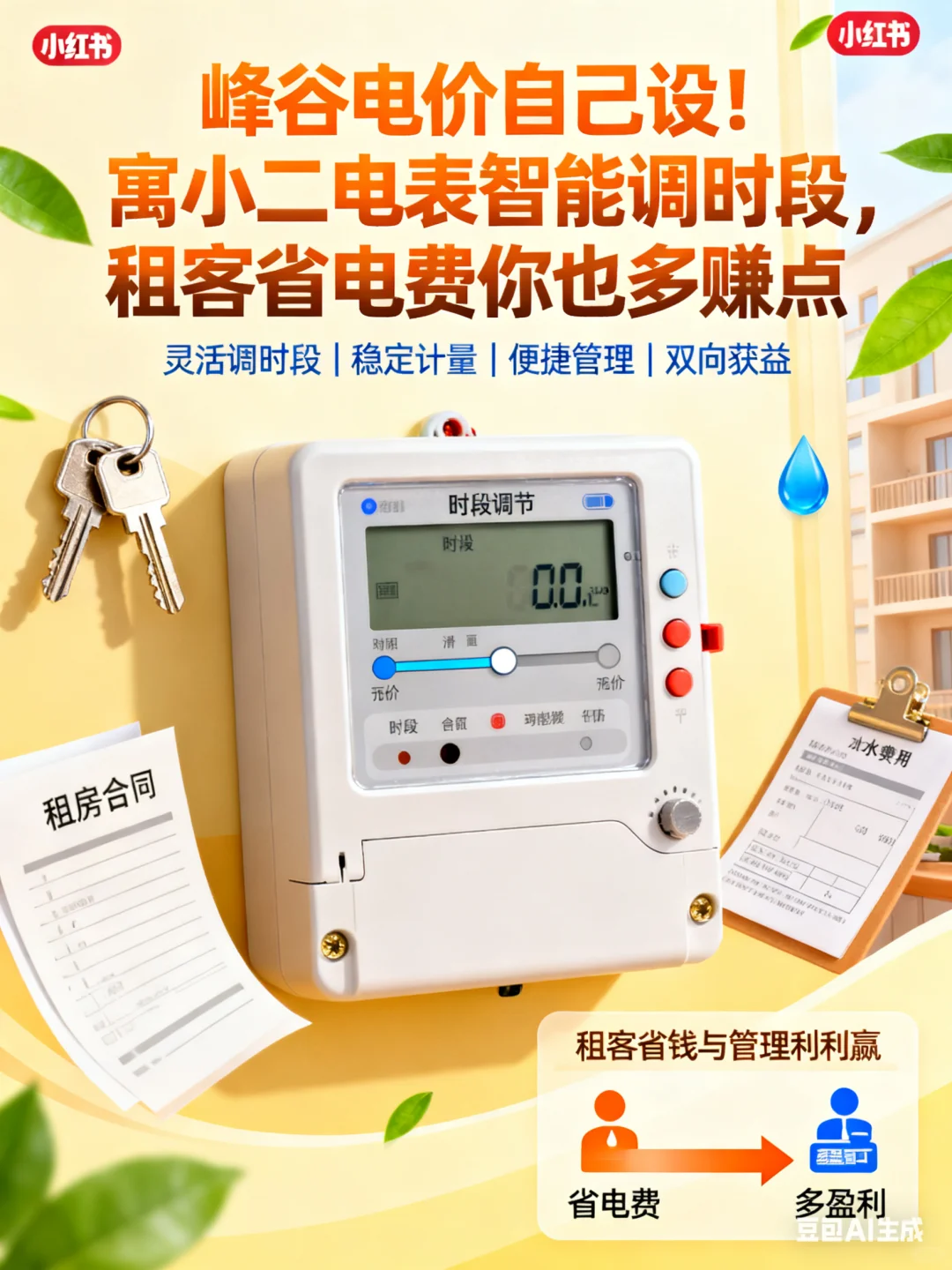 ?峰谷电价自己设！寓小二电表智能调时段