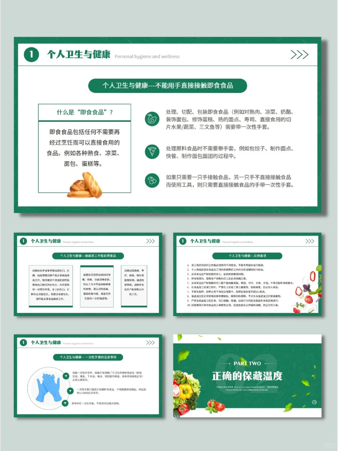 有内容|餐饮行业食品安全培训PPT课件模板