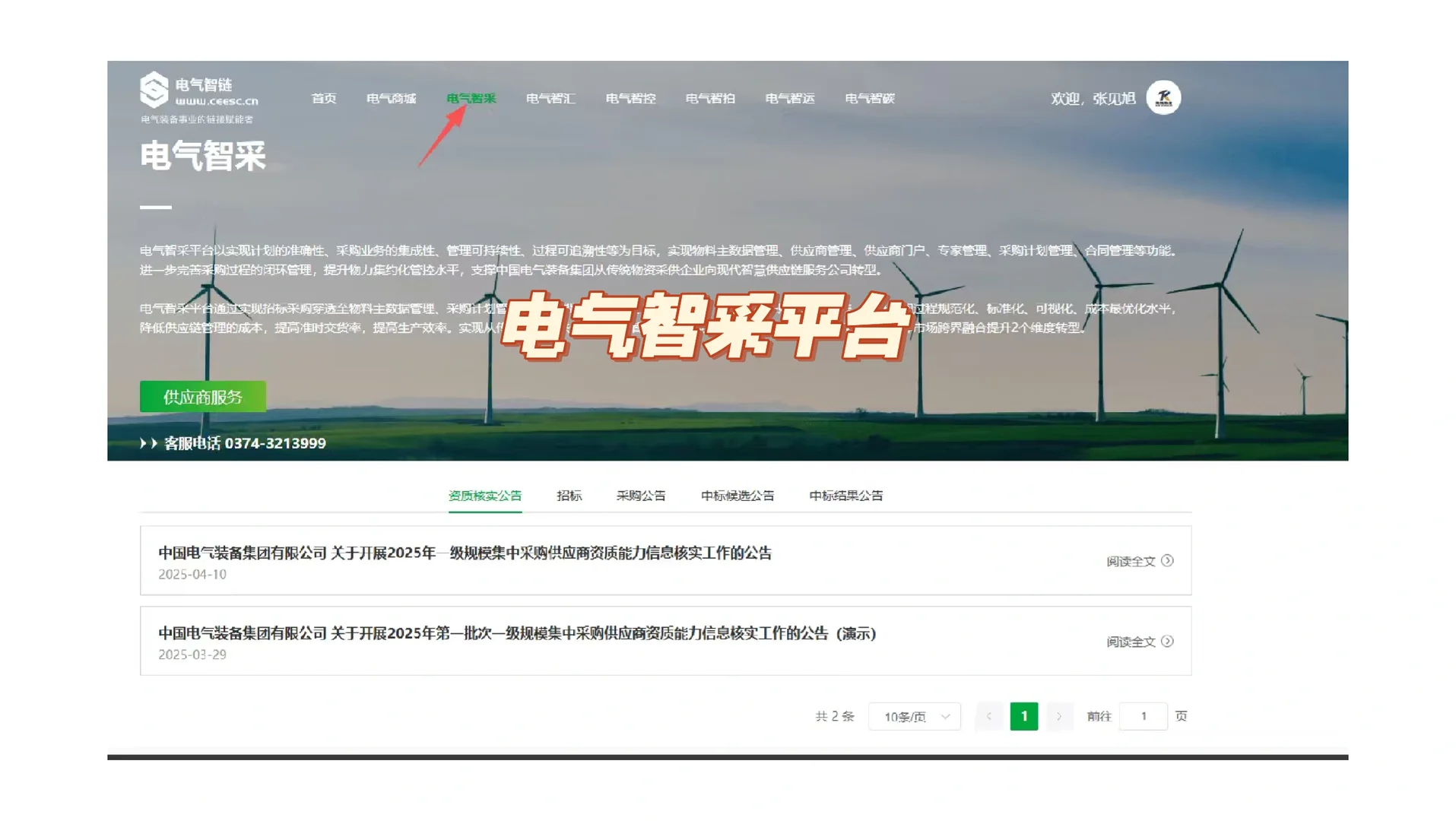 电气智采平台投标