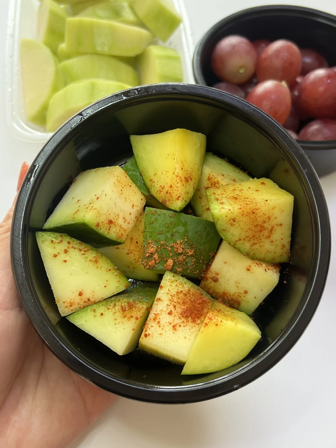 我爷爷：你这么切脆甜芒包卖出去吗？我：包的