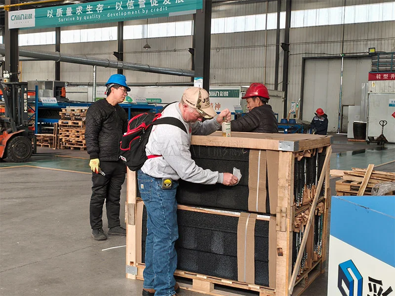 北美客户都来考察！亲临彩麟工厂验证彩石瓦