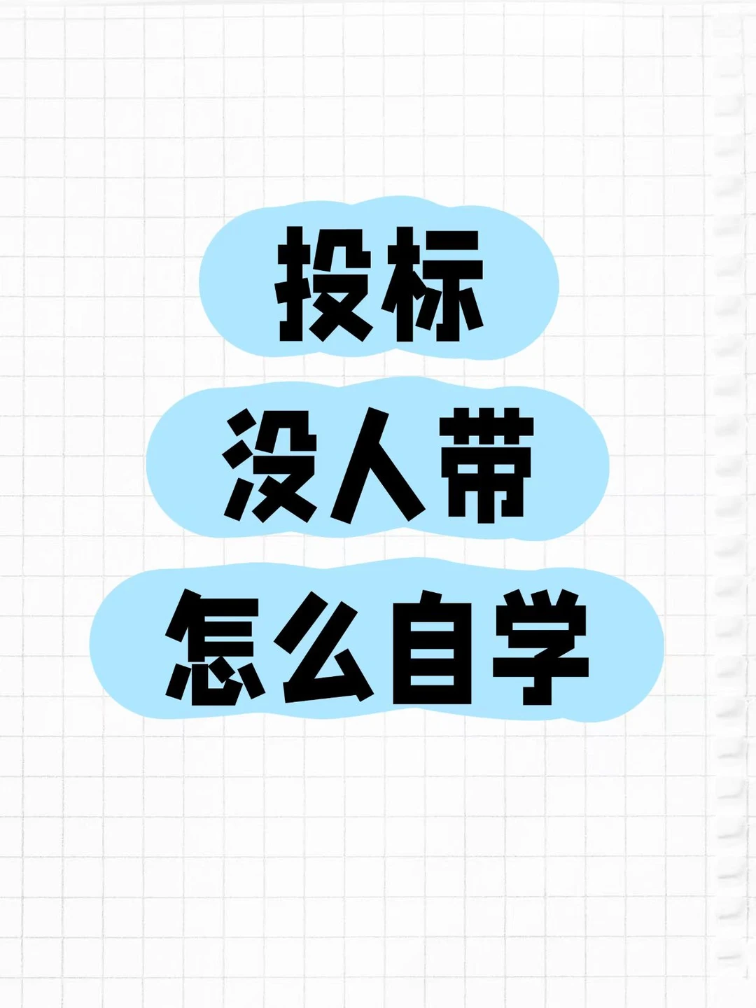 投标没人带怎么自学