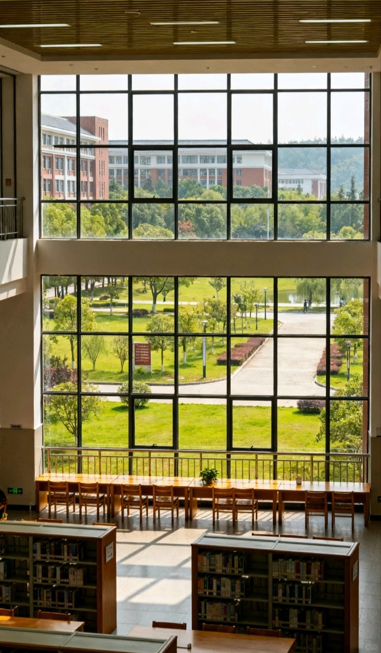 ? 湖师大图书馆的窗，框住了整个青春的